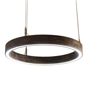 Anillo Halo LED Pendant in Florence Walnut And White (57|229987)