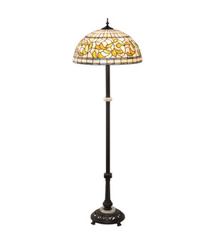 Tiffany Turning Leaf Three Light Floor Lamp in Mahogany Bronze (57|229125)