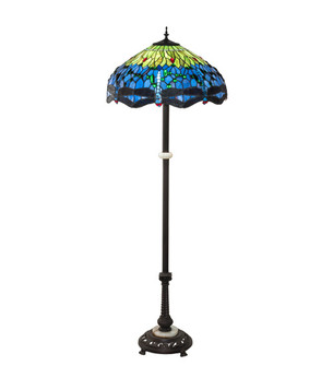 Tiffany Hanginghead Dragonfly Three Light Floor Lamp in Mahogany Bronze (57|229124)