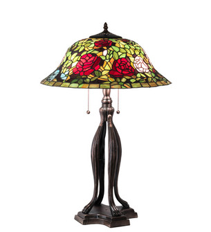 Tiffany Rosebush Three Light Table Lamp in Mahogany Bronze (57|228817)