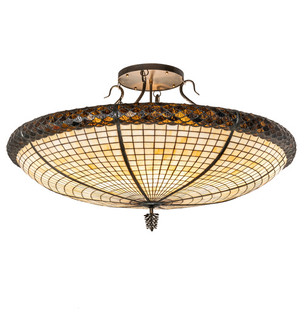 Pinecone Six Light Semi-Flushmount in Antique Copper (57|228742)