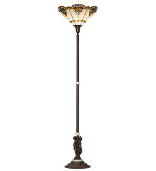 Shell With Jewels One Light Floor Lamp in Stained Glass Mahogany Bronze (57|228408)