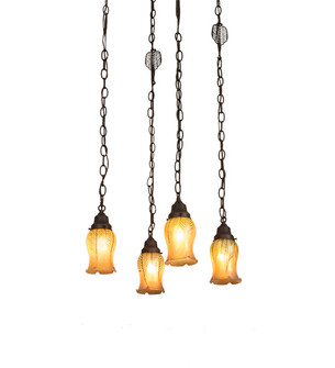 Bungalow Four Light Pendant in Craftsman Brown (57|227606)