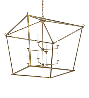 Kitzi Eight Light Pendant in Brass (57|226019)