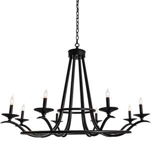 Octavia Eight Light Chandelier in Blackwash (57|225442)