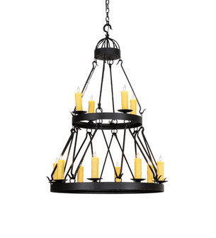 Lakeshore 12 Light Chandelier in Wrought Iron (57|225000)