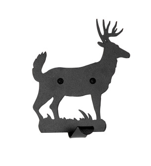 Lone Deer Key Holder in Textured Black (57|22414)
