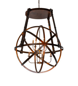 Gimbal LED Chandelier in Vintage Copper (57|223804)