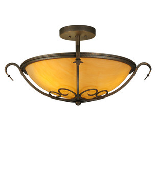 Alaine Three Light Semi-Flushmount in Gilded Tobacco (57|221630)