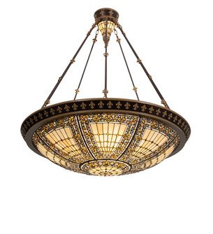 Fleur-De-Lis Ten Light Semi-Flushmount in Copper Vein And Nu Gold (57|221466)
