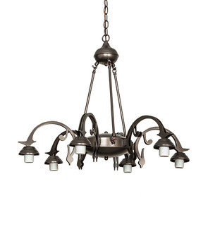 Chandelier Hardware Six Light Chandelier in Exterior Oil Rubbed Bronze (57|219620)