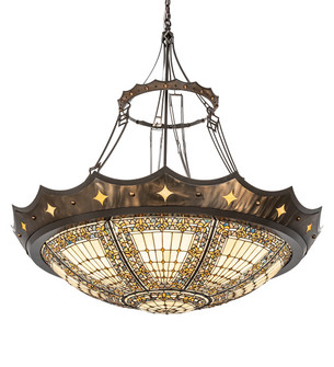 Fleur-De-Lis Six Light Pendant in Timeless Bronze And Antique Copper (57|218649)