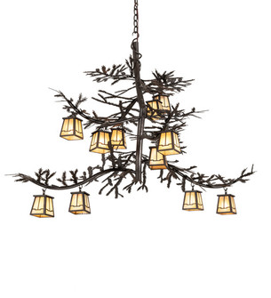 Pine Branch 12 Light Chandelier in Rust Copper (57|218578)