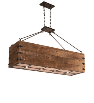 Reclamare Eight Light Pendant in Natural Wood (57|217760)