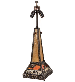 Camel Two Light Table Base in Hi-Lited Craftsman Brown (57|217639)
