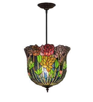 Tiffany Honey Locust One Light Pendant in Mahogany Bronze (57|217493)