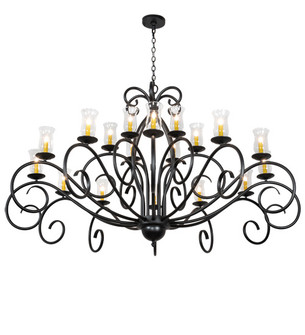 Sienna 18 Light Chandelier in Satin Black Wrought Iron (57|217145)