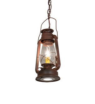 Miners Lantern Two Light Mini Pendant in Wrought Iron On Rust (57|216486)