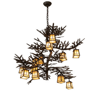Pine Branch 12 Light Chandelier in Gilded Tobacco (57|216222)