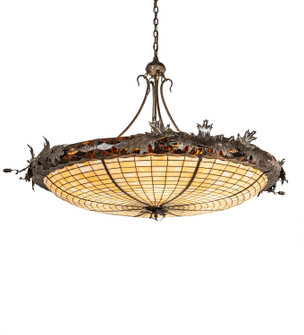 Oak Leaf & Acorn Six Light Pendant in Golden Bronze (57|216220)