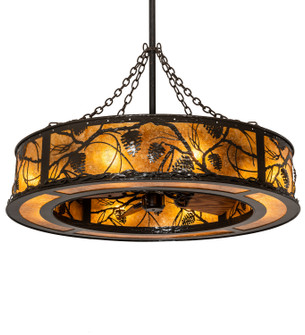 Whispering Pines Eight Light Chandel-Air in Timeless Bronze Ob/Lok (57|215528)