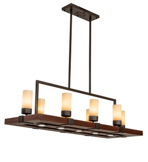 Grand Terrace Eight Light Pendant in Oil Rubbed Bronze/Walnut (57|214544)