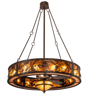Whispering Pines 19 Light Chandel-Air in Caf Noir (57|214539)