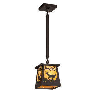 Deer At Dawn One Light Pendant in Oil Rubbed Bronze (57|214505)