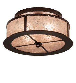 Smythe Craftsman Two Light Flushmount in Mahogany Bronze (57|214356)