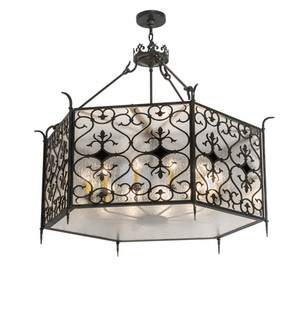 Saskia 12 Light Pendant in Hand Rubbed Iron (57|214179)