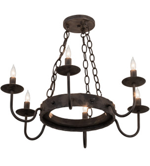 Edinburgh Six Light Semi-Flushmount in Costello Black (57|213965)