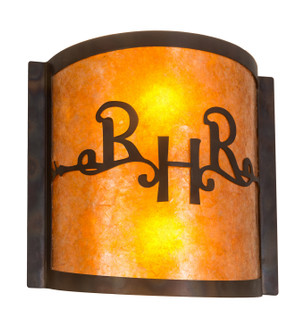 Ridin Hy Personalized Two Light Wall Sconce in Dark Burnished Antique Copper (57|213959)