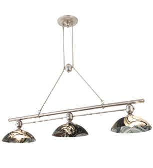Deco Ball Three Light Island Pendant in Brushed Nickel (57|212263)