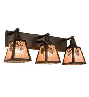 Pinecone Three Light Vanity in Craftsman Brown (57|211890)