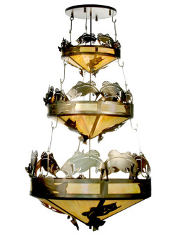 Catch Of The Day 18 Light Inverted Pendant in Antique Copper (57|20692)