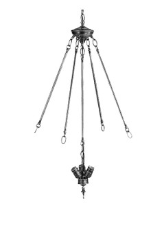 Inverted Pendant Hardware Three Light Cluster Invert in Mahogany Bronze (57|20396)