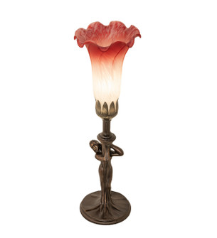 Pink/White One Light Mini Lamp in Mahogany Bronze (57|20289)