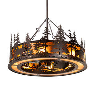 Moose At Dusk Eight Light Chandel-Air in Mahogany Bronze Oiled Bronze (57|202178)