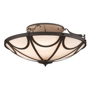 Carousel Eight Light Semi-Flushmount in Wrought Iron (57|200476)