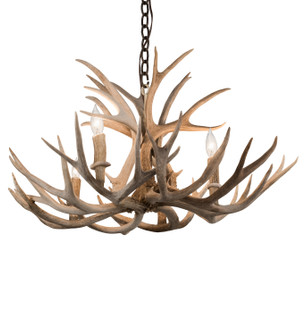Antlers Four Light Chandelier in Antique Copper (57|200455)