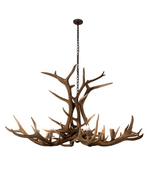 Antlers Eight Light Chandelier in Antique Copper (57|200452)