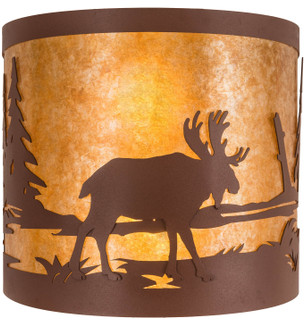 Moose at Lake Two Light Wall Sconce in Rust (57|200323)