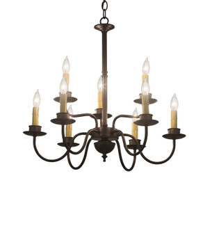 Ean Nine Light Chandelier in Black Metal (57|199600)