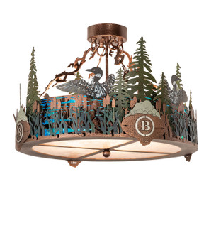 Boulders Four Light Semi-Flushmount in New Copper Vein & Hand Paint (57|199563) Boulders Four Light Semi-Flushmount in New Copper Vein & Hand Paint (57|199563)