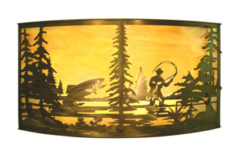 Fly Fishing Creek Four Light Wall Sconce in Antique Copper (57|19924)