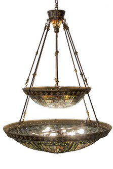 Fleur-De-Lis 14 Light Inverted Pendant in Copper Vein & Nu Gold (57|19834)