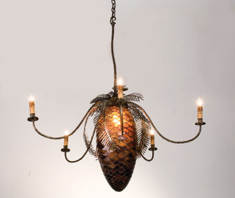 Pinecone Five Light Chandelier in Antique Copper (57|19829)