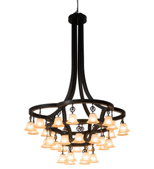 Cretella 34 Light Chandelier in Solar Black (57|197781)