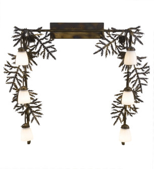 Pine Branch Six Light Vanity in Dark Burnished Antique Copper (57|197109)