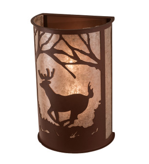 Deer At Lake Two Light Wall Sconce in Antique Copper (57|197062)